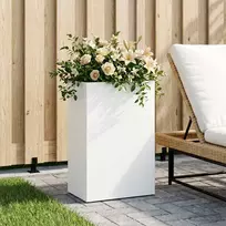 Sodo vazonas Balta 50 x 40 x 75 cm Šaltai valcuotas plienas