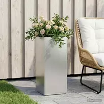 Sodo vazonas Sidabrinė 20 x 20 x 50 cm Galvanizuotas plienas