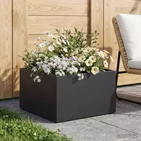 Sodo vazonas Juoda 40 x 40 x 30 cm Šaltai valcuotas plienas