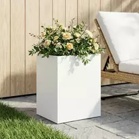 Sodo vazonas Balta 40 x 30 x 40 cm Šaltai valcuotas plienas