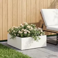 Sodo vazonas Balta 40 x 40 x 20 cm Šaltai valcuotas plienas
