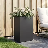 Sodo vazonas Juoda 40 x 30 x 75 cm Šaltai valcuotas plienas