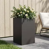 Sodo vazonas Juoda 30 x 30 x 50 cm Šaltai valcuotas plienas