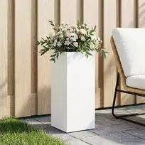 Sodo vazonas Balta 20 x 20 x 40 cm Šaltai valcuotas plienas