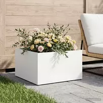 Sodo vazonas Balta 40 x 40 x 30 cm Šaltai valcuotas plienas