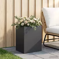 Sodo vazonas Juoda 40 x 30 x 50 cm Šaltai valcuotas plienas