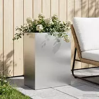 Sodo vazonas Sidabrinė 40 x 20 x 40 cm Galvanizuotas plienas