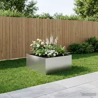 Sodo vazonas Sidabrinė 100 x 100 x 40 cm Galvanizuotas plienas