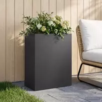 Sodo vazonas Juoda 40 x 20 x 50 cm Šaltai valcuotas plienas