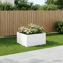 Sodo vazonas Balta 100 x 100 x 40 cm Šaltai valcuotas plienas