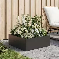 Sodo vazonas Juoda 60 x 60 x 20 cm Šaltai valcuotas plienas