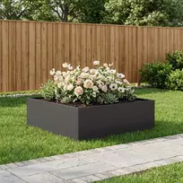 Sodo vazonas Juoda 80 x 80 x 30 cm Šaltai valcuotas plienas