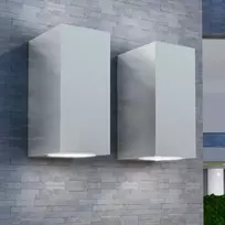 Lauko LED sien. šviest., 2vnt., kvadrat., šviesa į viršų/apačią