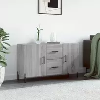 Šoninė spintelė, pilka ąžuolo, 100x36x60cm, apdirbta mediena