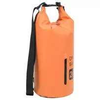 Vandeniui atsparus krepšys su užtrauktuku, oranžinis, PVC, 20l