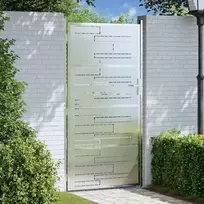 Sodo vartai 85 x 174 cm Nerūdijantis Plienas Sidabro Užrakintas