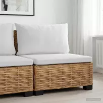 Vidurinė sofa su pagalvėlėmis GENDT Natūralus pintas Natūrali
