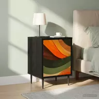Šalia lovos spintelė BONN 2 vnt. Juodojo ąžuolo 36 x 33 x 51 cm