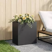 Sodo vazonas Juoda 50 x 30 x 40 cm Šaltai valcuotas plienas