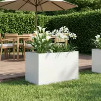 Sodo vazonas Balta 50 x 40 x 40 cm Šaltai valcuotas plienas