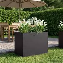 Sodo vazonas Juoda 60 x 40 x 50 cm Šaltai valcuotas plienas