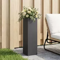 Sodo vazonas Juoda 20 x 20 x 75 cm Šaltai valcuotas plienas