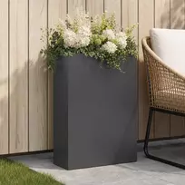 Sodo vazonas Juoda 40 x 20 x 75 cm Šaltai valcuotas plienas