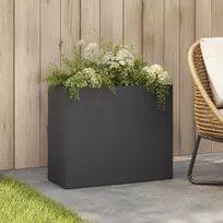 Sodo vazonas Antracito 50 x 20 x 40 cm Šaltai valcuotas plienas