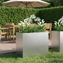 Sodo vazonas Sidabrinė 60 x 30 x 40 cm Galvanizuotas plienas