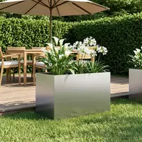 Sodo vazonas Sidabrinė 60 x 40 x 40 cm Galvanizuotas plienas