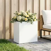 Sodo vazonas Balta 50 x 30 x 50 cm Šaltai valcuotas plienas