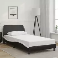 Lovos rėmas be čiužinio Dover juodas ir baltas 100x190cm dirbtinė oda