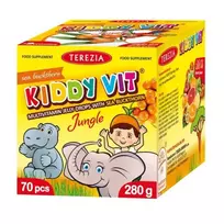TEREZIA KIDDY VIT MULTIVITAMINAI GUMINUKAI SU ŠALTALANKIAIS - DŽIUNGLIŲ PASAULIS 70 VNT (280 G) TEREZIA