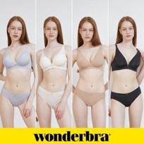 V-neck no-wire bra and panties 8-piece set blue purple + oatmeal + sand beige + black WBW4N29303132_T 70A(90)