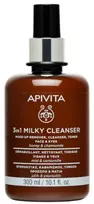 Apivita, 3in1 Milky Cleanser, Cleansing & Hydrating, Cleansing Milk, Face & Eyes, 300 ml