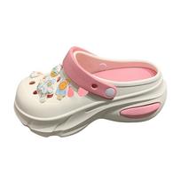 Thick-Soled Hole Shoes Women'S Non-Slip Beach Heightening Bag Head Sandals Outer Wear Heightening Women'S Garden Shoes Sandals 35/36