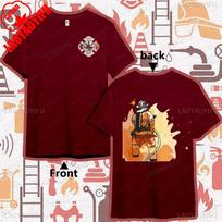 Hot Sale Tops Firefighter Creative Design T-shirt Firefighting Hero Tshirt Gift for Firefighters Tee Men Summer Cotton Shirt S