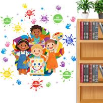 Cartoon Easter Wall Stickers Kids Bedroom Living Room Home Decoration One Size