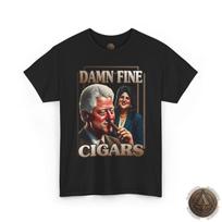 Damn Fine Cigars Political Humor T shirt, Bill Clinton Monica Lewinsky Tee L