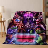 3D F-FNAF Žaidimo Animacinis Flanelinis Antklodė Minkšta Šilta Mėtomoji Antklodė Lovai Miegamajam Kambariui Svetainei Kelionėms Kempingui Piknikui Dovana 75x90cm