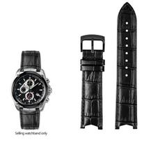 Originali odinė laikrodžio apyrankė CASIO Edifice EF-524 EF-524D karvės odos dirželis apyrankė vyriškas laikrodžio dirželis su sagtimi arba drugelio užsegimu EF524 22mm