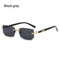 Trendy UV400 Protection Rimless Rectangle Sunglasses Y2K Shades Frameless Sun Glasses for Women & Men