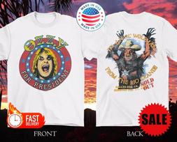 2 sides Vintage Ozzy Osbourne for President Shirt White Unisex S-5XL S