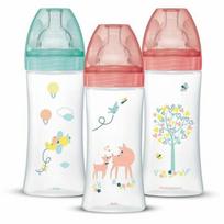 Kūdikių buteliukai DODIE antikolikiniai, rinkinys iš 3 vnt. – 330 ml, apvalus žindukas, 3 tėkmės greičiai