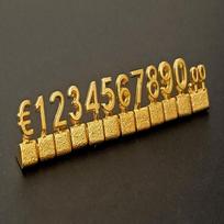 12Pcs Jewelry Store Price Tag Cube Number Signs Adjustable Assembly Tool for Retail Counter Display Euro