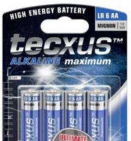Tecxus LR6/AA (Mignon), Mėlyna, Vienkartinės baterijos, AA, Šarminės, 1,5 V, 4 vnt., 2700 mAh