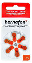 BERNAFON Nr.13 dzirdes aparātu baterijas, 6 komplekts