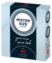 MISTER SIZE 60/195 mm prezervatīvi, 3 gab.