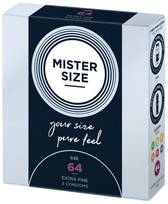 MISTER SIZE 64/225 mm prezervatīvi, 3 gab.