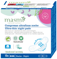 MASMI Nakts Ultra-Plānas higiēniskās paketes ar spārniņiem, 10 gab.